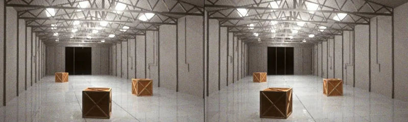 Stereo hanger deep crates side by side